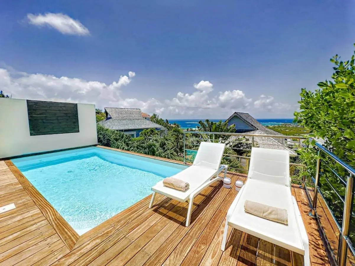 Villa Bleu Horizon With Private Pool Overlooking Orient Bay